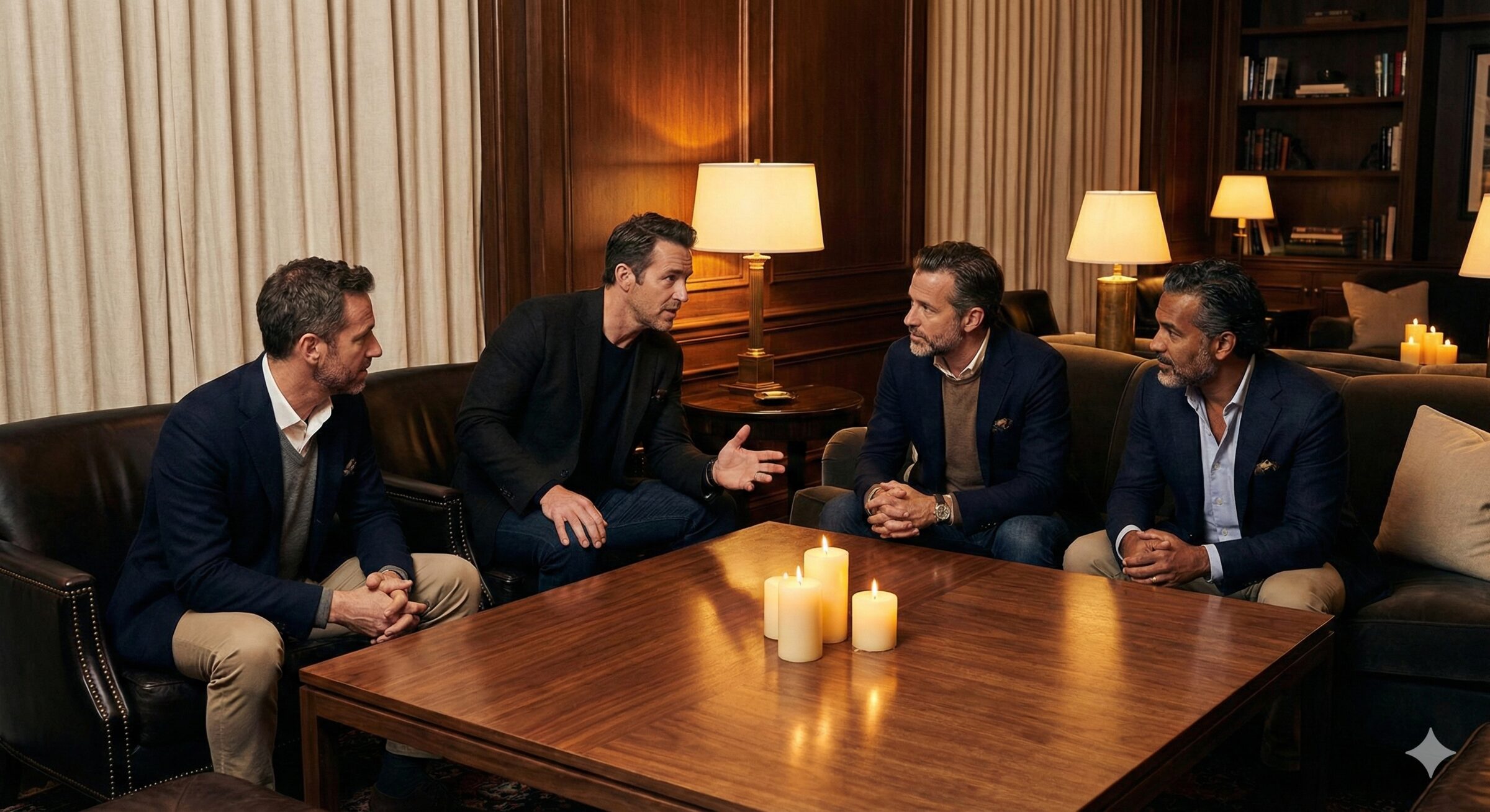 Luxury lounge area at the private Hill Country venue